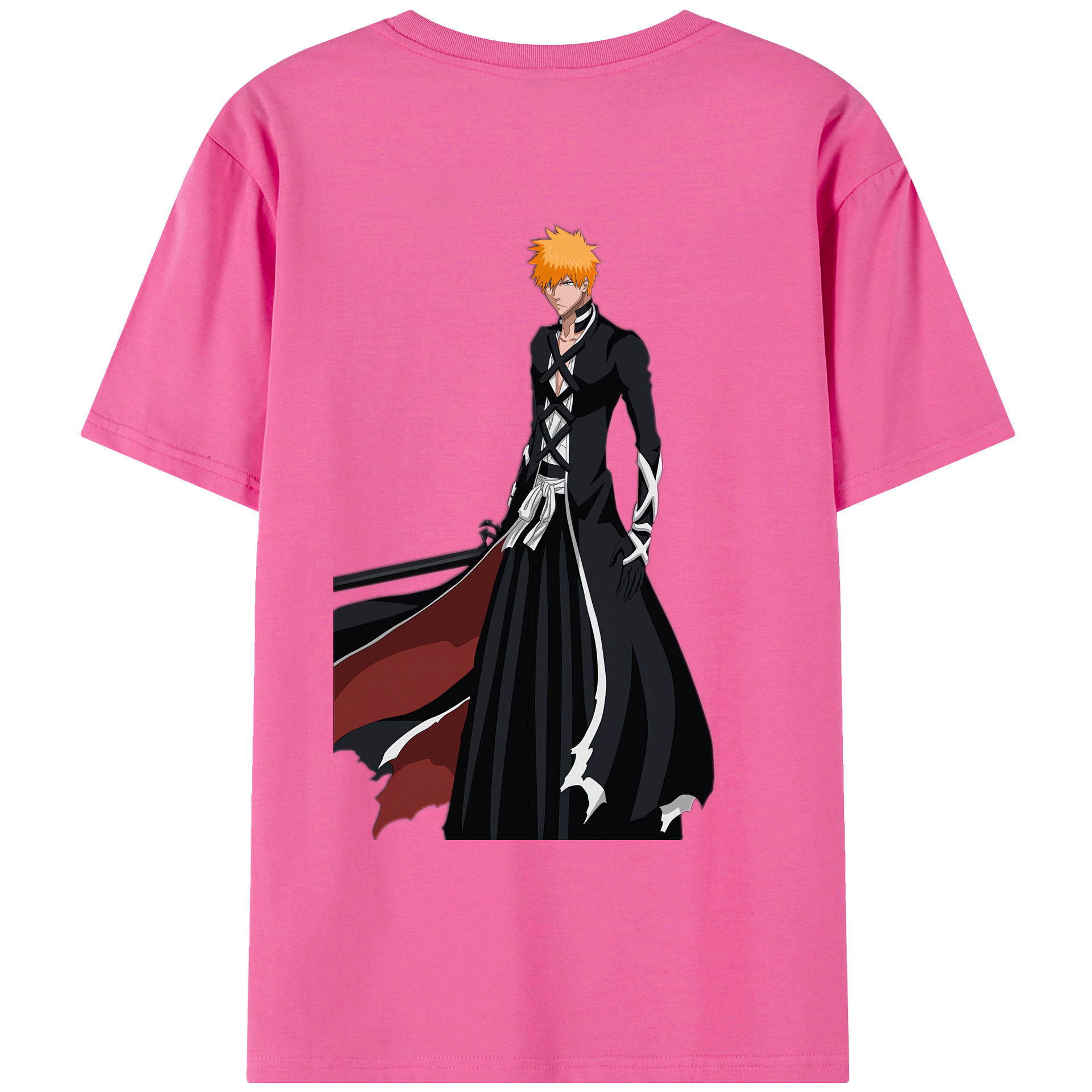 （画像用） ブリーチ 黒崎一護（くろさき いちご）BLEACH Kurosaki Ichigo レディース半袖Tシャツ(バックプリント)
